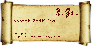 Noszek Zsófia névjegykártya
