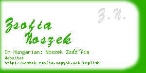 zsofia noszek business card